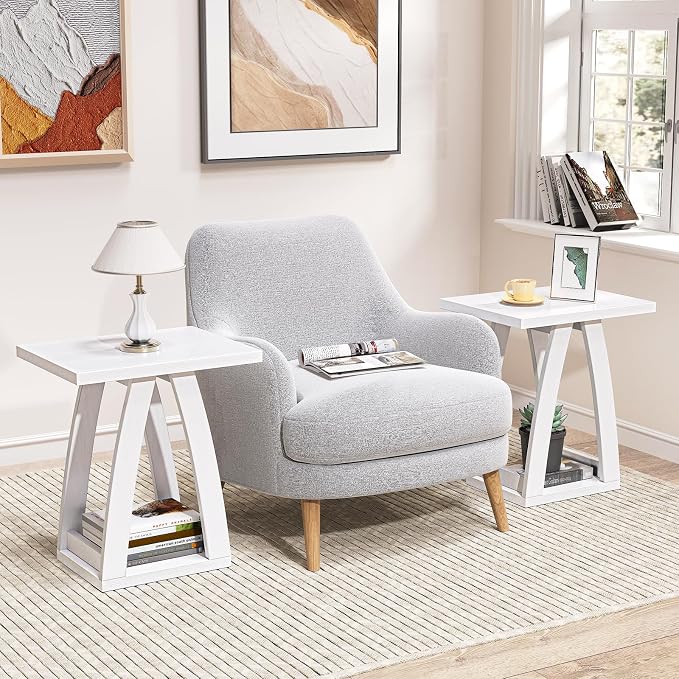 FROMJBEST End Tables Living Room, Side Table Beside Sofa, Nightstand - Image 3