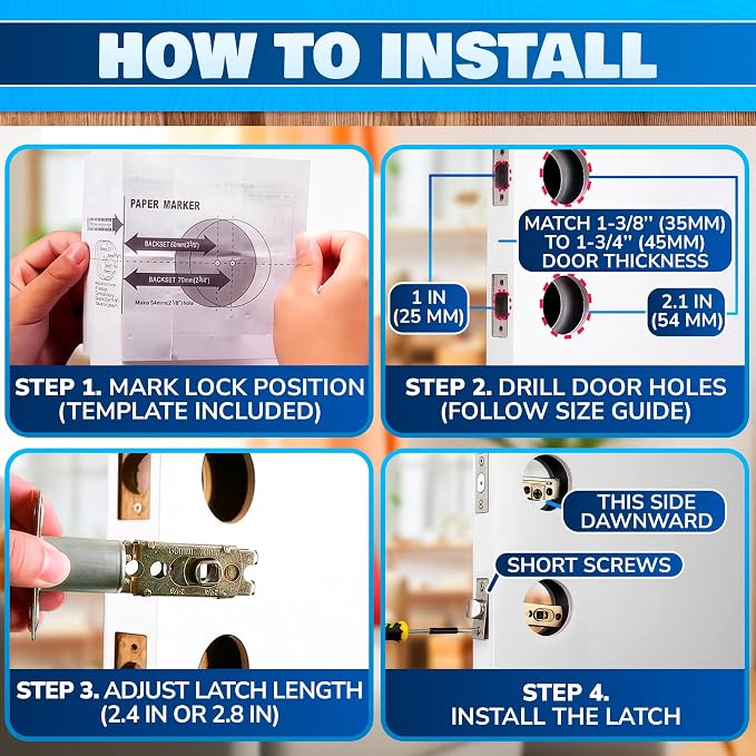 Mobile Home Door Knobs with Deadbolt – Exterior Front Door Lock Set of 2 - Image 6