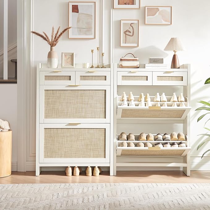 HOKYHOKY Rattan Shoe Storage Cabinet - Image 6