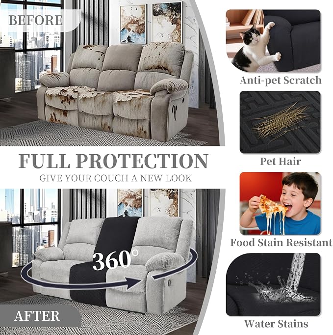 100% Waterproof Sectional Recliner Couch Covers - Image 6
