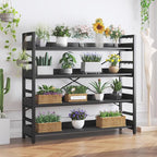 HCHQHS Bookshelf, Adjustable Industrial Bookcase, Vertical Tall Book Shelf - Image 8