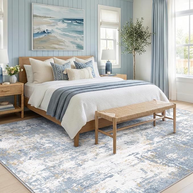 RELEANY Washable 9'x12' Abstract Area Rug - Image 3