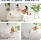 MAXYOYO 76" Bean Bag Sofa Couch, Loveseat Boneless Couch in a Box, Upholstered - Image 4