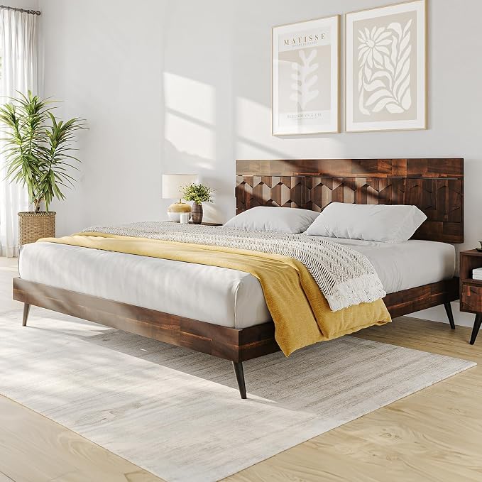 Bme Georgina Signature Dark Choco Bed Frame, King Bed Frame and Headboard - Image 3