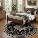 RELEANY Washable Area Rug, Round 8ft, Water Repellent, Pet Friendly, Vintage - Image 3