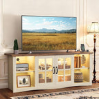 YESHOMY Farmhouse LED TV Stand by SearchallYESHOMY