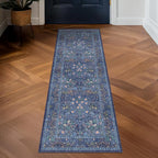 Non Slip 2x10 Dark Blue Hallway Runner - 10ft Long Runner Rugs - Image 3