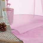 Light Pink Sheer Curtains 72 Inches Long 2 Panels Set, Light Filtering Sheer - Image 2
