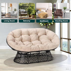 Bme Double Papasan Chair, 600lbs Capacity, Ergonomic Design, Soft Thick Cushion - Image 8