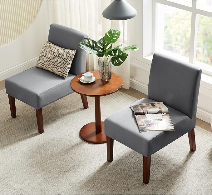 Upholstered Accent Chairs Set - Image 2