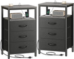 Huuger Nightstands Set of 2, 27.6 Inch End Tables by Huuger