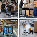 Black Convertible Hand Truck Dolly Cart - Image 2