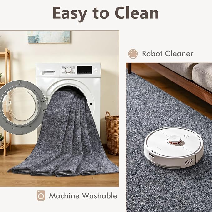 2x3 Grey Blue/White Area Rug Washable Non-Slip Soft - Image 7