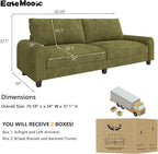 EASE MOOSE 70.6" Modern Deep Seat Loveseat Couch, Soft Chenille Sofa - Image 2