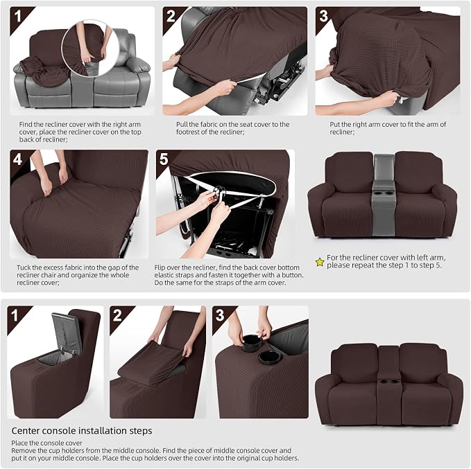 TAOCOCO Loveseat Recliner Cover - Image 6