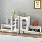 HLR Storage Bench Set of 2, L-Shaped Storage Cabinet by HomeDeservesaRelaxLiving