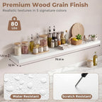 12 inch Deep Floating Shelves for Wall, 72 inch Wide Engineered Wood Wall - Image 2