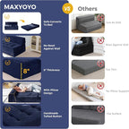 MAXYOYO 8" Folding Sofa Bed, Fold Out Chair Bed Sleeper Chair, Convertible - Image 6