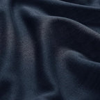 Navy Blue Boho Curtains for Bedroom Back Tab Rod Pocket Semi Sheer Linen - Image 5