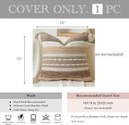 Brown Decorative Throw Pillow Cover 18x18 Square Boho Accent Pillowcase Tassels - Image 4