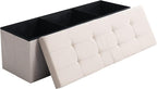 Shoe Storage Ottoman Foldable Seat Footrest Tufted Bench End of Bed Storage by CUYOCA-MakeYouFeelComfort