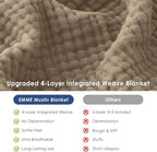 EMME Muslin Blankets for Adults Throw Blanket for Couch Breathable Gauze Soft - Image 7