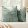 MIULEE Greyish Green Decorative Throw Pillow Covers by MIULEE