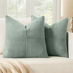 MIULEE Greyish Green Decorative Throw Pillow Covers by MIULEE