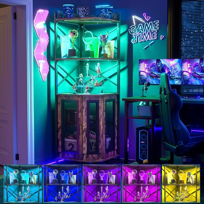 Aheaplus Corner Bar Cabinet - Image 2