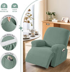 TAOCOCO Recliner Cover 4-Pieces, Recliner Stretch Sofa Slipcover, Recliner - Image 3