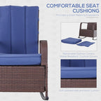 Outsunny Wicker Outdoor Rocking Chair, Patio Recliner - Image 6