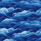 HOMETITUTE Wave Pattern Wallpaper Peel and Stick Ocean Blue Contact Paper Wall - Image 9