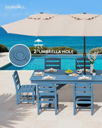 SERWALL 9 Piece Outdoor Dining Set - Image 5