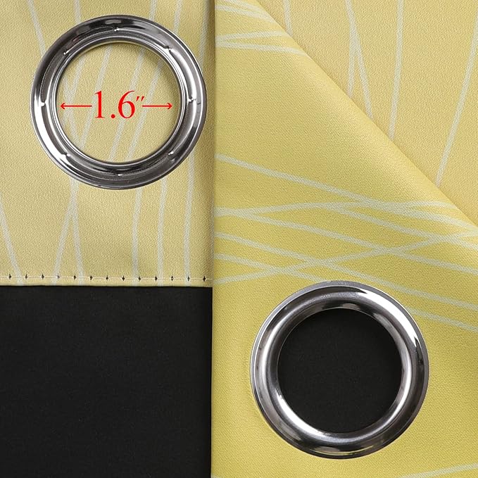 Yellow and Purple Ombre Blackout Curtains - Image 7
