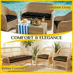 1 MIDDLE ONE Wicker Chair Cushions 3 Pieces Set - Image 6