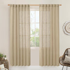 Light Filtering Linen Curtains 78 inch by LAMIT