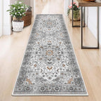 HEBE Hallway Runner Rug 2'x6', Washable Non Slip Kitchen Rug Runner | Soft Boho - Image 8