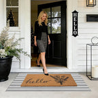 2 PCS Spring Welcome Door Mat Set, Farmhouse Spring Wildflower Doormat - Image 3