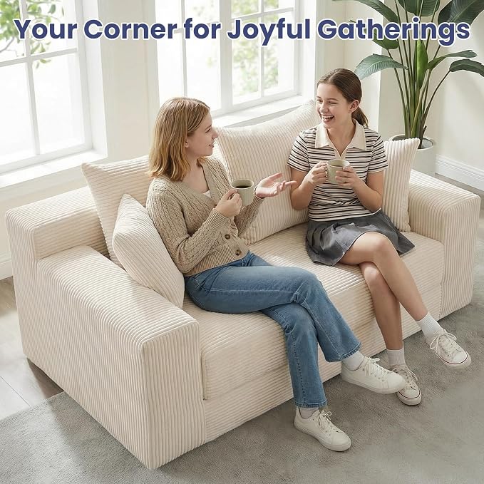 Convertible Sofa Bed, Boneless Couch Small Loveseat Sleeper Pull Out Couch - Image 7