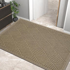 Sturdy Front Door Mat, Absorbent Muddy Dirt Resist Welcome Door Mats Outdoor by HIYARD