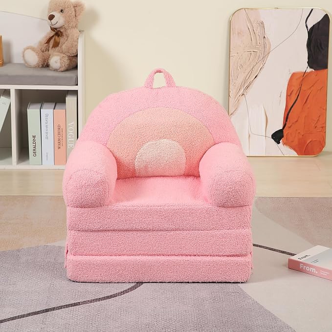 MOMCAYWEX Kids Sofa, Sherpa Couch - Image 7