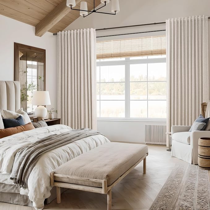 Oatmeal 100% Blackout Curtains 80 Inch Length 2 Panels Set - Image 8