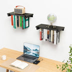 NANATI 2 Set of Floating Bookshelf, Pine Wood Invisible Bookshelf, Hanging - Image 3