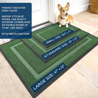 OLANLY Front Door Mat Outside 33x21, All-Season Heavy-Duty Rubber Doormat | - Image 2
