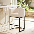 ClinQ 26" H Counter Height Bar Stools Set of 1, Modern Barrel Counter Stools by ExperienceExquisiteLife