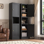 YAUWOH 2-Door Metal Storage Cabinet, Tall Slim Pantry Organizer - Image 7