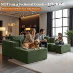 Oversized 108" Cloud Sectional Couch, Comfort U Shaped Boneless Couch - Image 4