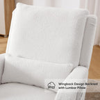 HCHAIRH Rocking Chair Nursery, Sherpa Nursing Rocking Chairs, Upholstered - Image 6