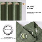MIULEE 100% Blackout Linen Curtains - Image 4