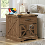 RALGEND Farmhouse End Table Set of 2, Large End Table - Image 3